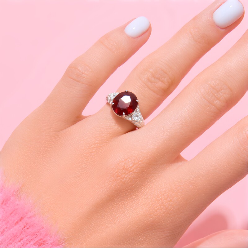 9K Hessonite Garnet Gold Ring