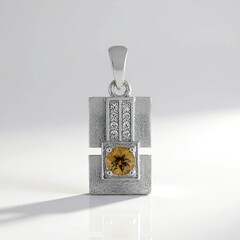 Ciondolo in argento con Zircone Giallo
