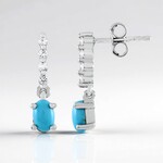 Orecchini in argento con Turchese Sleeping Beauty (Faszination Türkis)