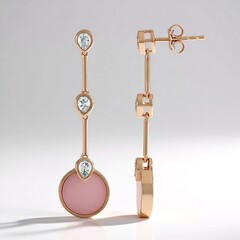 Orecchini in argento con Opale Rosa