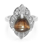 Anello in argento con Occhio di Tigre Rosso