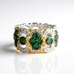 Anello in argento con Smeraldo Zambia (Gems en Vogue)