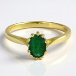 Bague en argent et Emeraude de Bahia