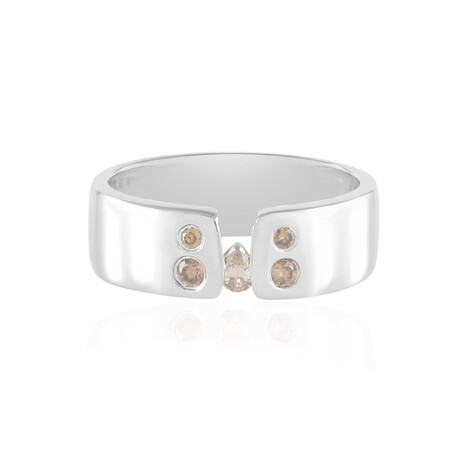I2 Champagne Diamond Silver Ring (de Melo Essence)