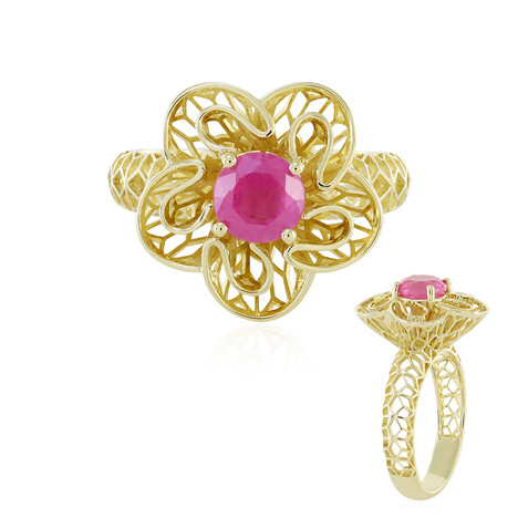 Gouden ring met een Madagaskar Roze Saffier (Ornaments by de Melo)