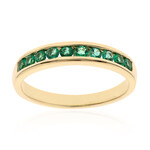 Gouden ring met AAA Zambia smaragden (CIRARI)