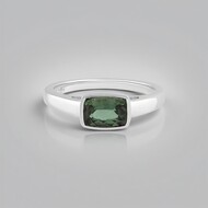 Anillo en plata con Apatita Cromada