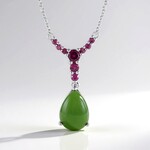 Collana in argento con Giada Canadese