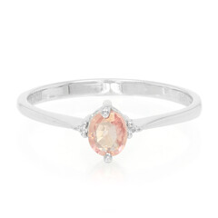 Padparadscha-Saphir-Silberring