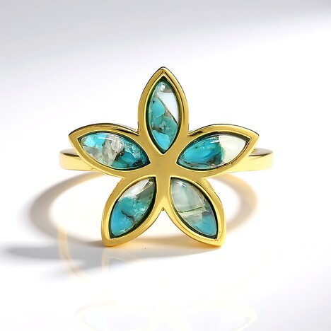Anello in argento con Mosaico turchese