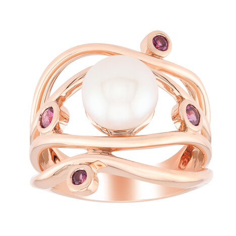 White Freshwater Pearl Silver Ring (TPC)