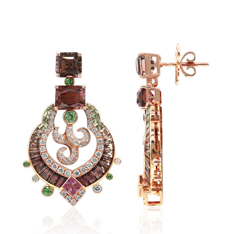 Gouden oorbellen met toermalijnen (Estée Collection)