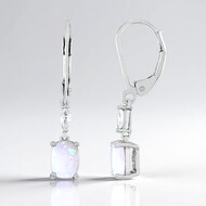 Australischer Opal-Silberohrringe