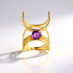Anello in argento con Ametista Siberiana (de Melo Essence)