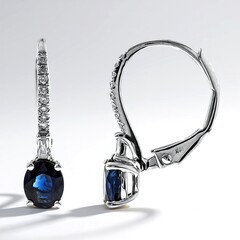 Orecchini in oro con Zaffiro Ceylon Blu (CIRARI)