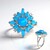 Blue Ethiopian Opal Silver Ring