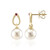 Boucles d'oreilles en or et Perle blanche des mers du sud (Michelle Albala)