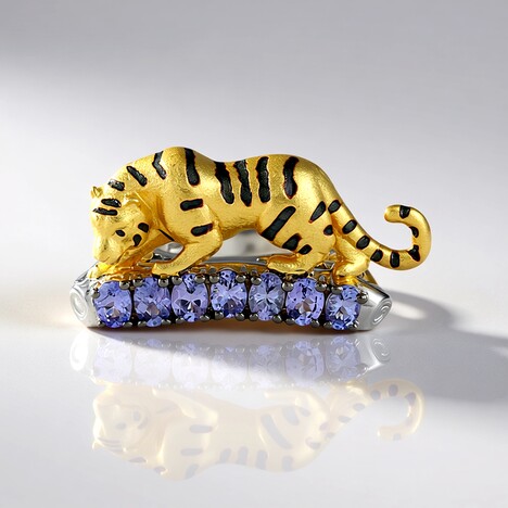 Anello in argento con Tanzanite (Gems en Vogue)