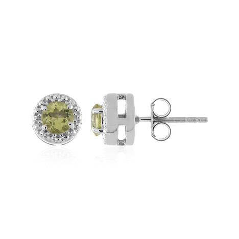 Zilveren oorbellen met Limoen Kwartsen