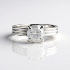 Anello in argento con Quarzo Bianco