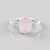 Anello in argento con Quarzo Rosa