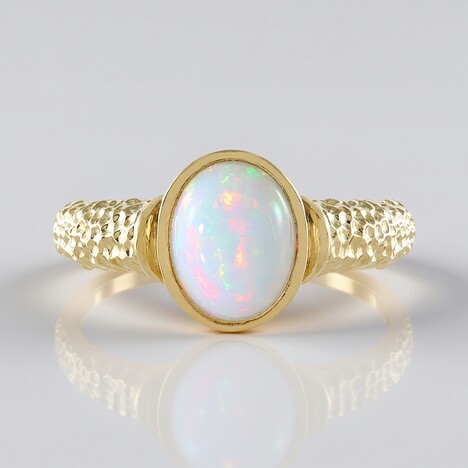 Bague en argent et Opale Welo