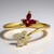 Anello in oro con Rubino Mozambico AAA (CIRARI)