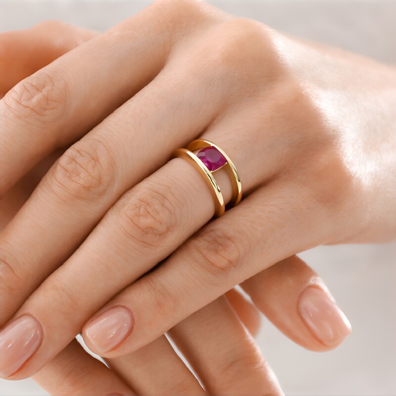 Anillo en oro con Rubí de Madagascar (de Melo Gold)