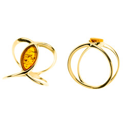 Anello in argento con Ambra Baltica