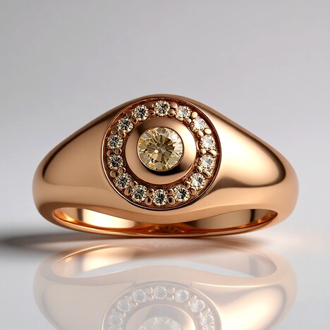 Anello in oro con Diamante Rose de France SI1 di Argyle (Annette)