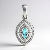 Pendentif en or et Tourmaline Paraiba du Brésil (AMAYANI)