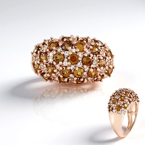 Anello in argento con Zircone Cognac (Adela Silber)
