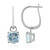 Boucles d'oreilles en argent et Topaze bleu ciel