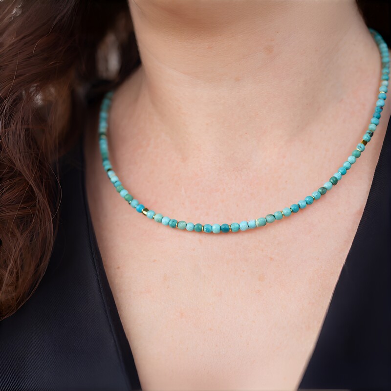 Türkis-Silberhalskette