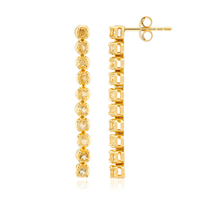 Pendientes en plata con Citrino