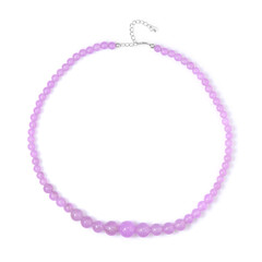 Lavender Quartz Silver Necklace