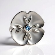 Charm en argent et Topaze bleu Suisse (Annette)