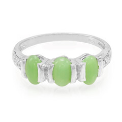 Bague en argent et Chrysoprase impériale