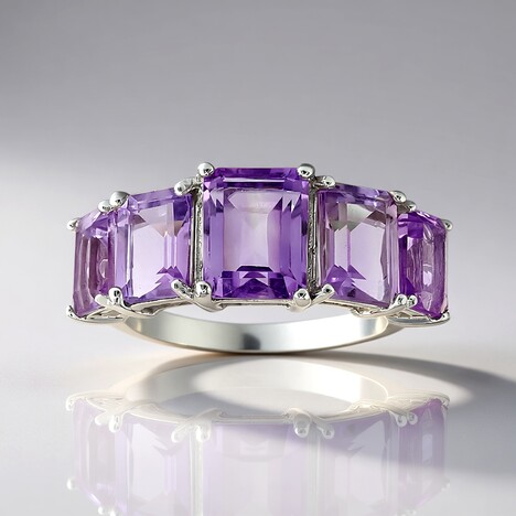 Bague en argent et Améthyste