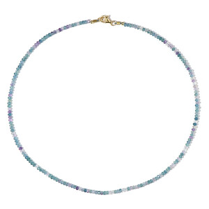 Blue Fluorite Silver Necklace