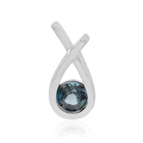 Londonblauer Topas-Silberanhänger