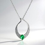 Collana in oro con Smeraldo Zambia AAA (CIRARI)