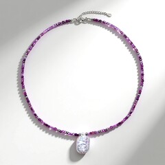 Collana in argento con Perla d'Acqua Dolce Bianca (MONOSONO COLLECTION)