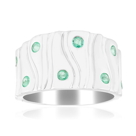 Anello in argento con Smeraldo Russo (SAELOCANA)