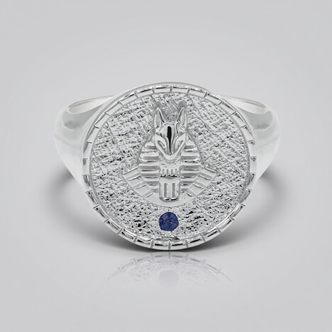 Anello in argento con Zaffiro Blu