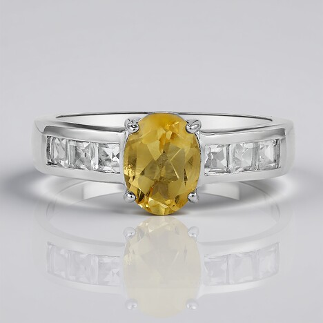 Anello in argento con Citrino