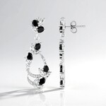 Orecchini in argento con Spinello Nero