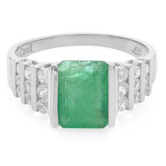 Bahia Emerald Silver Ring