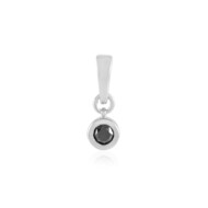 Ciondolo in argento con Diamante Nero