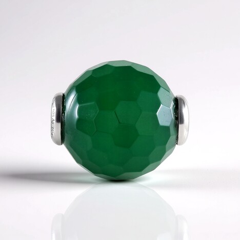 Ciondolo in argento con Onice Verde (MONOSONO COLLECTION)